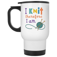 I knit therefore I am - coffee mug for knitters.