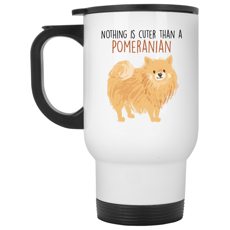 Coffee mug with Pomeranian dog.