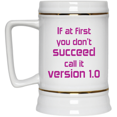 11 oz. coffee mug with funny computer design - Version 1.0.
