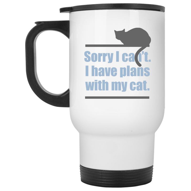 11 oz. funny coffee mug - Sorry, I have plans with my cat.