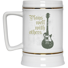 11 oz. coffee mug with guitar - Plays well with others.