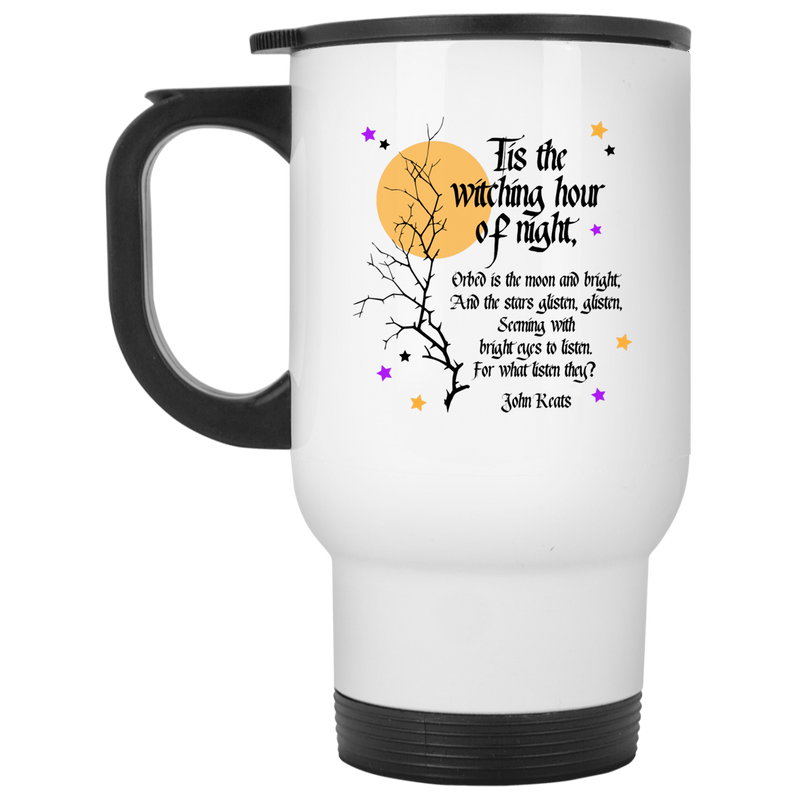Coffee mug with Keats quote - Tis The Witching Hour