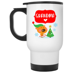 11 oz. holiday mug with cute bear and Christmas tree - Grandma.