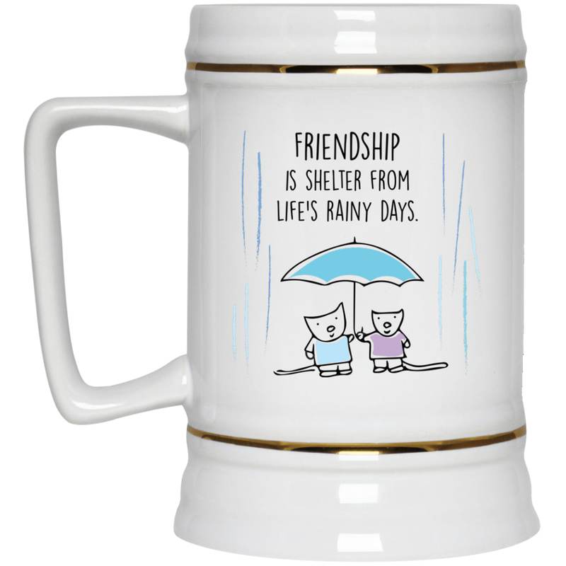 11 oz. coffee mug with friendship quote and cute cats design.