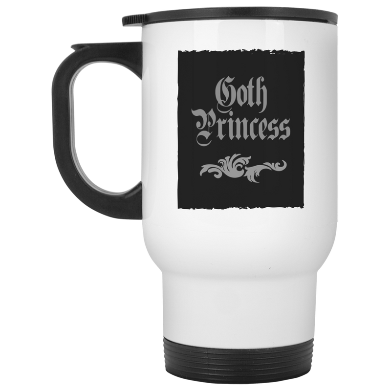 11 oz. coffee mug with black gothic design - Goth princess.