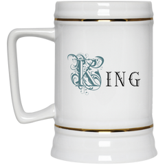 11 oz. coffee mug with King design. Pairs with Queen design.