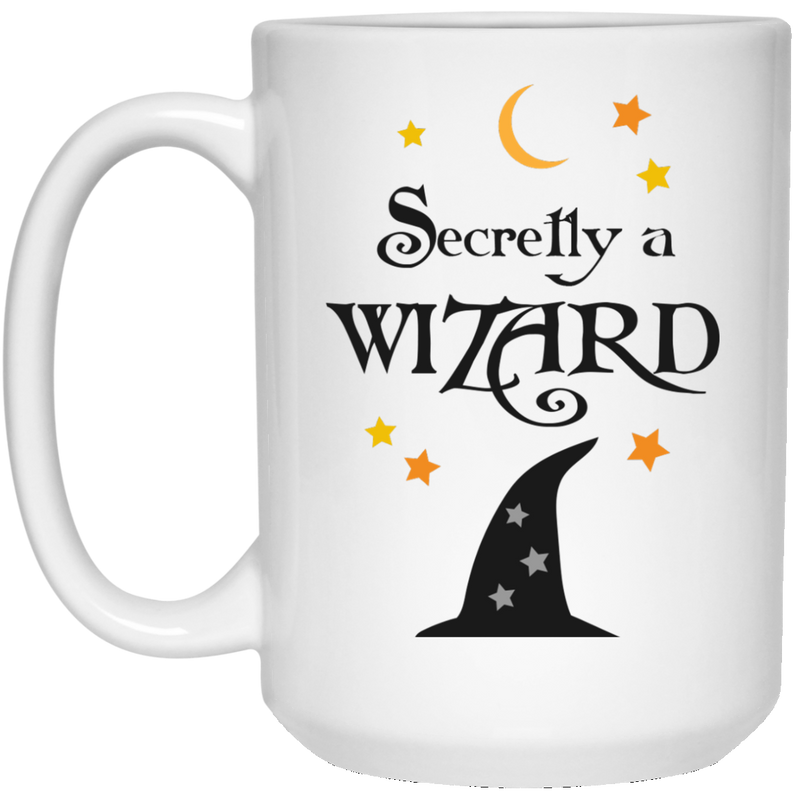 Coffee mug with wizards hat - Secretly a Wizard