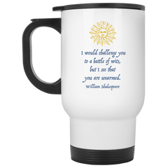 11oz. mug with Battle of Wits Shakespeare Quote design