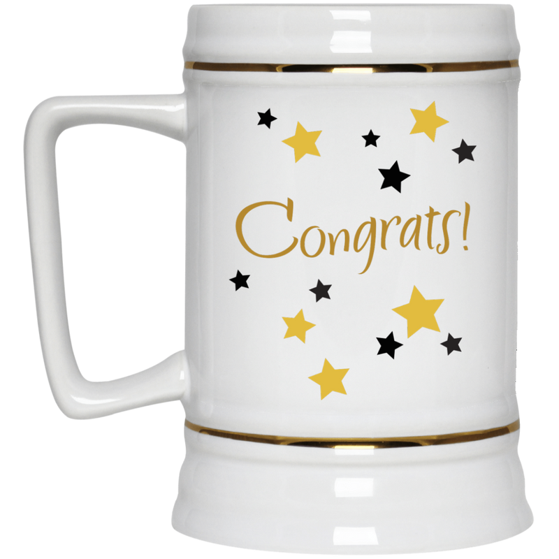 11 oz. congratulations mug with stars - Congrats!