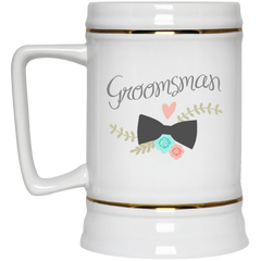 11. oz coffee mug with wedding design - Groomsman.