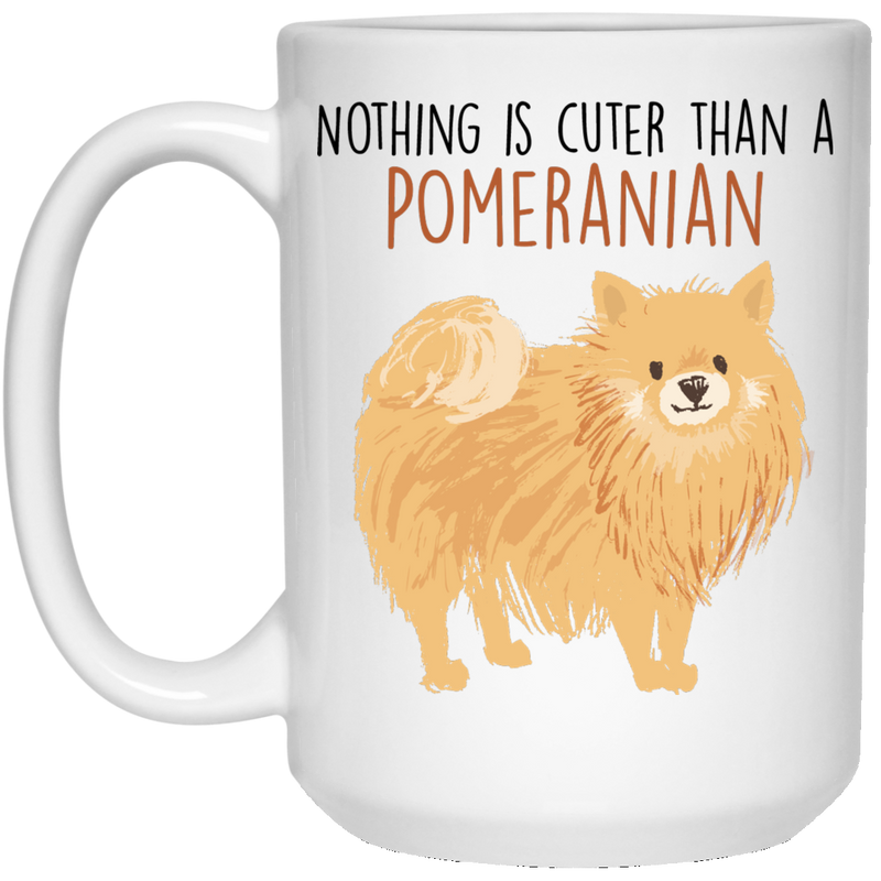 Coffee mug with Pomeranian dog.