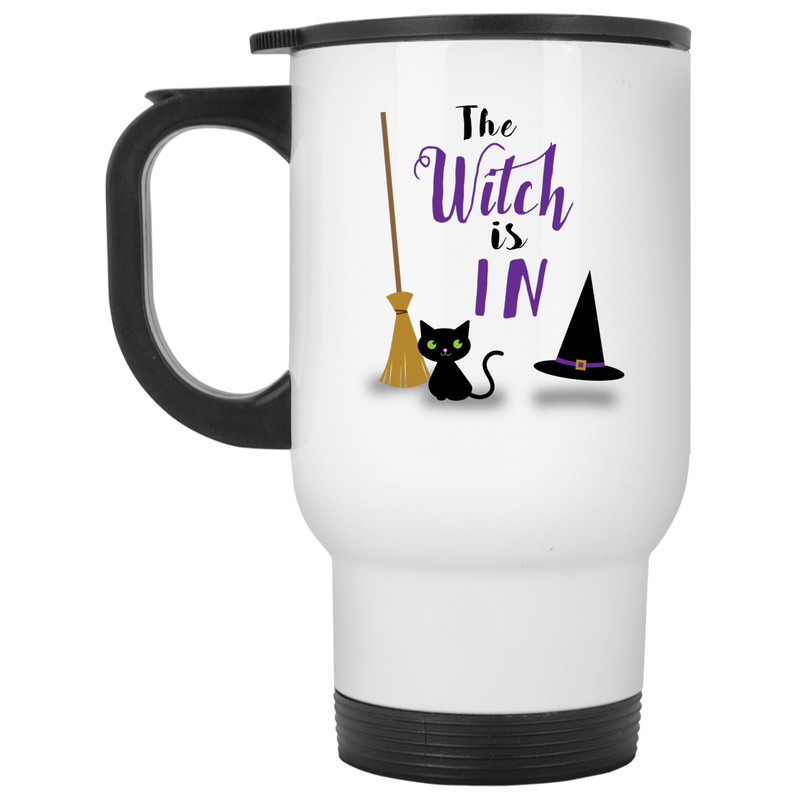 Coffee mug with black cat - The Witch is In