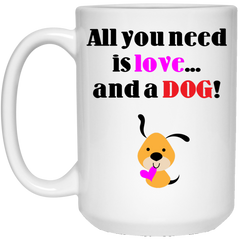 Cute 11oz. Coffee Mug with cartoon puppy and 