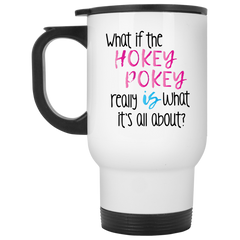 11 oz. coffee mug with funny Hokey Pokey design.