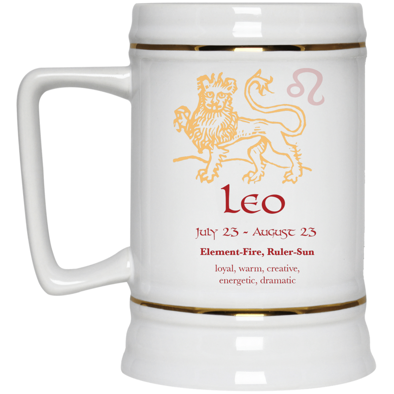 Astrology coffee mug - Leo zodiac sign.