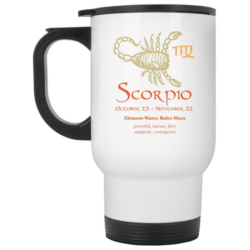 Astrology coffee mug with Scorpio design