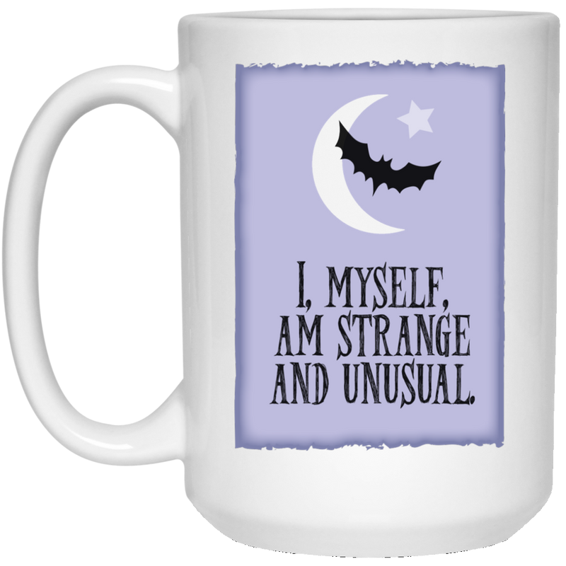 Bat and moon coffee mug - I myself and strange and unusual