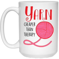 11 oz. coffee mug - Yarn, cheaper than therapy