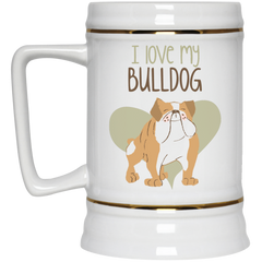 11 oz. coffee mug - I love my bulldog.