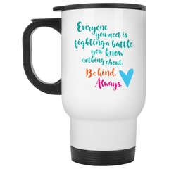 11 oz. coffee mug with  colorful design - Be Kind. Always.