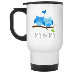 Mr. and Mr. blue birds - 11 oz. coffee mug.
