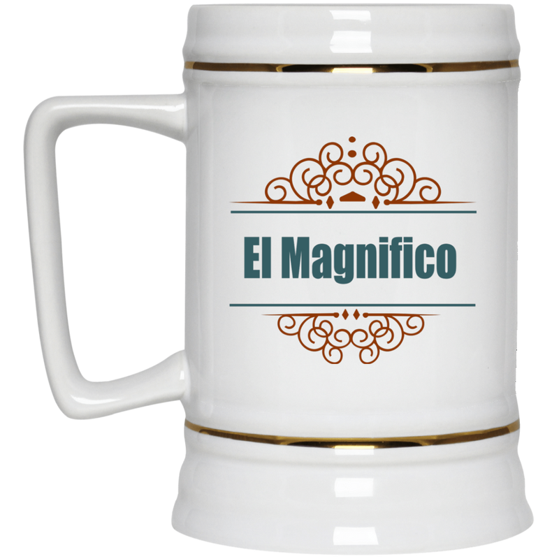 11 oz. coffee mug with type design - El Magnifico.