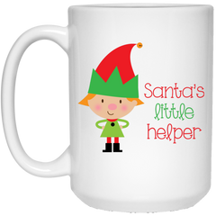11 oz. coffee mug with elf - Santa's Little Helper