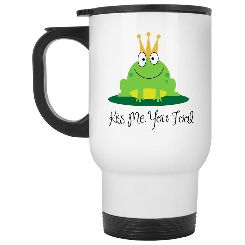11 oz. cofffee mug with frog - Kiss Me You Fool!