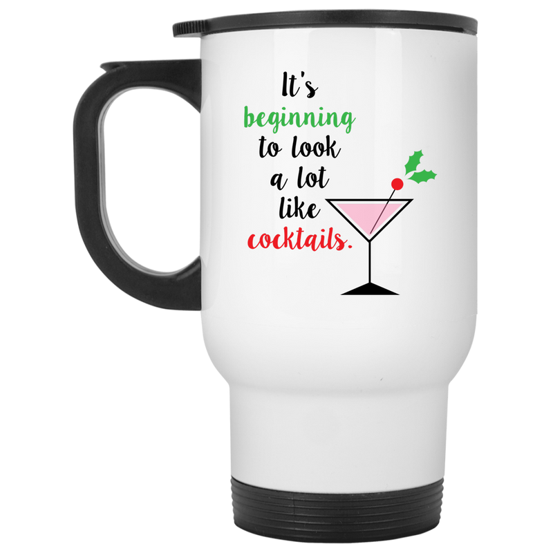 11oz. holiday coffee mug - It's beginning to look a lot like cocktails.