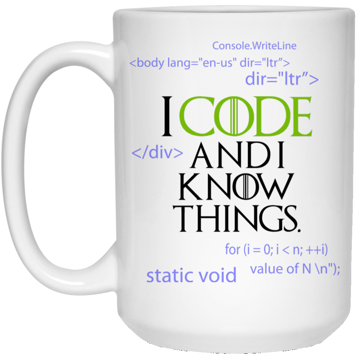 I Code and I Know Things | Atomic Mugs