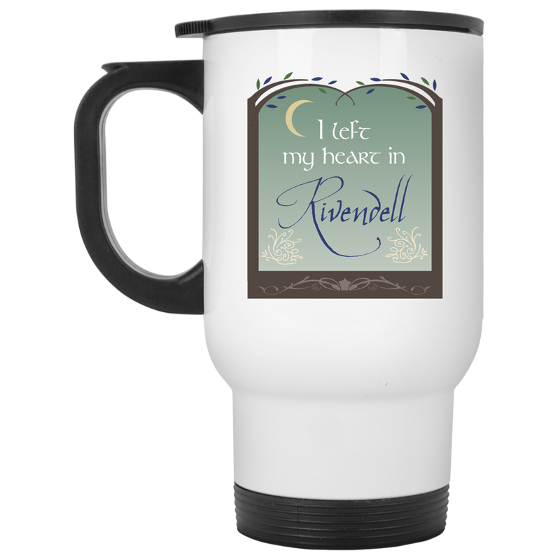 I left my heart in Rivendell - Lord of the Rings inspired coffee mug.