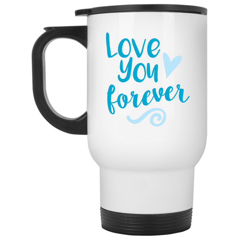 11 oz. coffee mug with heart - love you forever.