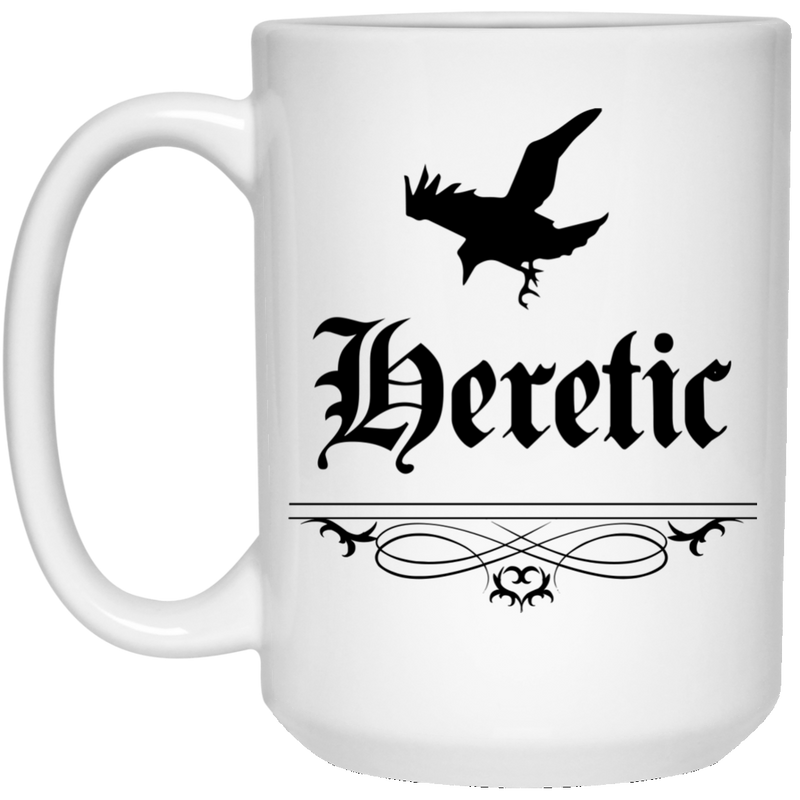 11 oz. coffee mug with raven design - Heretic.