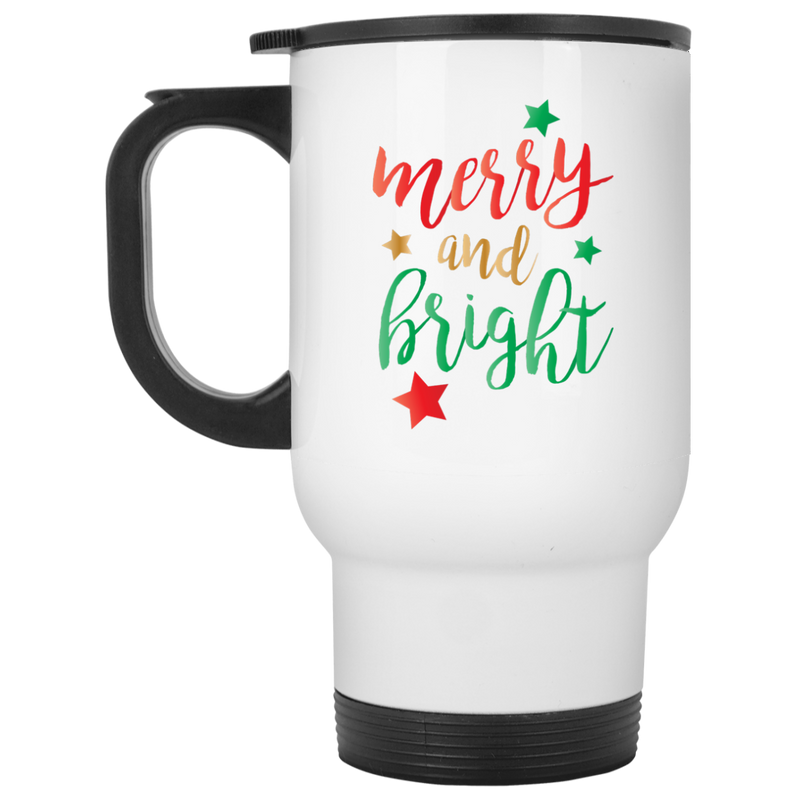 Holiday coffee mug - Merry and Bright.