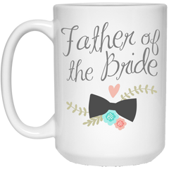 11 oz. coffee mug with wedding design - Father of the Bride.