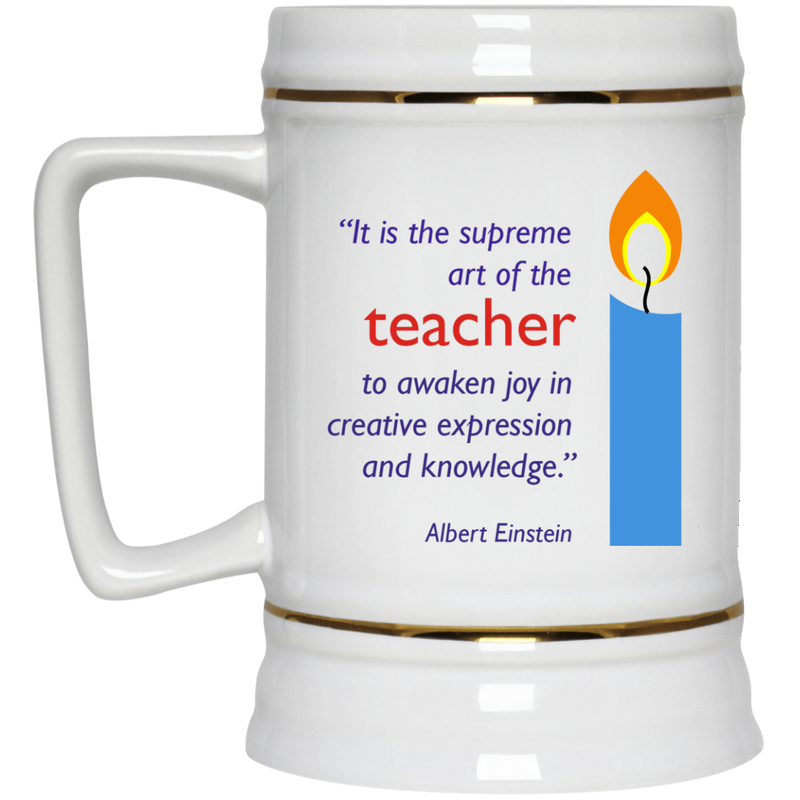 Teacher coffee mug with Einstein quote